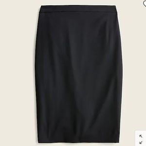 JCrew No. 2 Pencil skirt, Italian Stretch Wool, Tollegno, sz 4P, LIKE NEW, Black